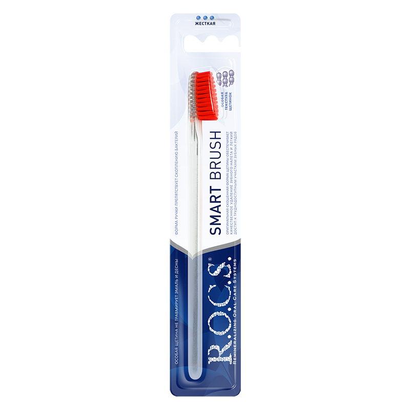 ToothBrush Classic Firm White Red